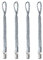 CULASIGN 4Pcs Schnullerkette Baumwolle Schnullerband Baby Schnullerketten Clips für Neugeboren Mädchen und Jungs (Grau)
