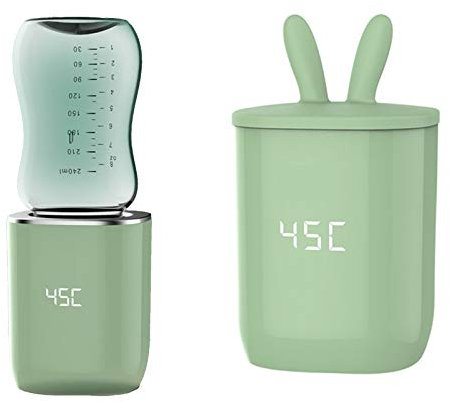 USB su Portatile Bambino Scaldabiberon con Incassato 4400Mah Litio Batteria, Viaggio Bottiglia più Caldo Elettrico Bambino Latte più Caldo Multifunzione Cibo più Caldo,Blu