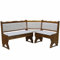 k koma Polster Eckbank Kiefer Holz, Eiche Farbe mit Polsterung MASSIVHOLZ - NEU ÖKOLEDER BEIGE (200 x 200)
