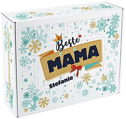 Herz & Heim® Adventskalender zum Befüllen für die Beste Mama mit Personalisierung Mama