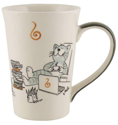 Mila Keramik-Teebecher Oommh Katze Relax - take it Easy Home-Office | MI-81227 | 4045303812277