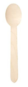 Ecorigin Cucharas de madera. Biodegradables y compostables 100 uds de 165 mm.