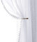 Treatmentex Boho Gardinen mit Pompons Gardinen Ösen 140 cm Breite Transparent Gardinen mit Quasten Kurz Gardinen Voile Ösenschal Dekoschal für Wohnzimmer Schlafzimmer,2 Stücke(140 x 180 cm,Weiß)