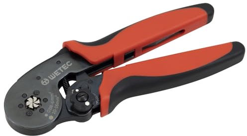 WETEC Crimpzange I Sechskant-Pressform für Aderendhülsen 0,08-16 mm² I seitliche Hülsenzuführung, präzise Crimpverbindungen & ergonomisches Design für professionelle Anwendungen