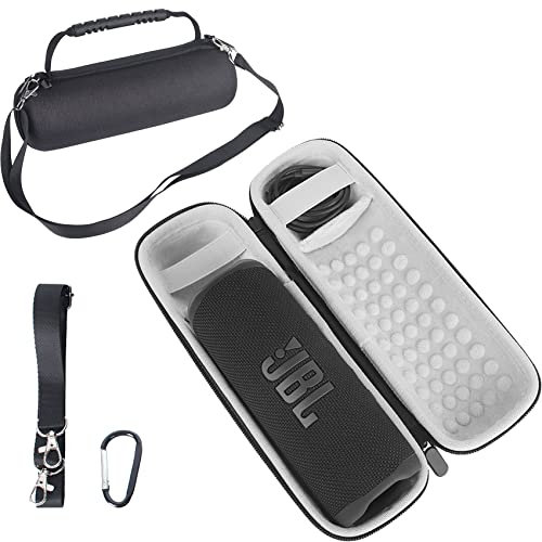 Palumma Étui de transport rigide pour enceinte portable JBL Flip 6 étanche avec bandoulière amovible (gris)