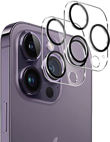 GEEMEE per iPhone 14 Pro/iPhone 14 Pro Max Camera Vetro temperato, Anti Graffi HD Trasparenza Fotocamera Protettiva Screen Protector Film -Transparente