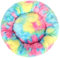 HUAXIQUE Hundebett Flauschig Hundebett Kuschelig Hundebett Rund Hundekissen Plüsch Donut Waschbar Haustierbett Anti Rutsch Noppenboden 80cm Buntes Blau