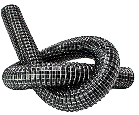 Staubsaugerschlauch PVC *schwarz Saugschlauch Spiralschlauch Flexschlauch Industriesauger leicht & flexibel Made in Germany - Meterware (38 mm)