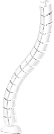 mywall Kabelführung HZ44WL mit Einer Länge bis 730 mm, Kabelmanagement für Schreibtische mit Schraubfixierung, Kabelschlauch-Kabelkanal Rund, 2-Fach Kanalsystem mit modularer Wirbelstruktur