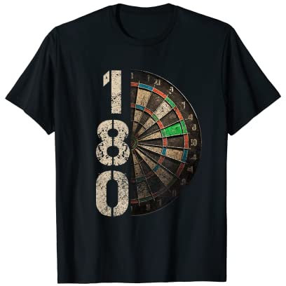 Dartscheibe Dartboard 180 für Dartspieler Dart Herren T-Shirt