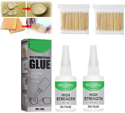 Welding High-strength Oily Glue, Jue Fish Glue, Jue Fish Welding High-Strength Oily Glue, Jue Fish Multifunctional Glue, All Purpose Super Glue Extra Strength (30ML-2PC)