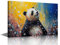 TISHIRON Leinwand-Kunst, Wanddekoration, Illustration eines niedlichen Tieres, Ölgemälde, Tiertapete, Panda-Drucke, Poster für Wohnzimmer, Kinderzimmer, Wandkunst, Dekor, gerahmt, fertig zum