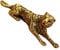 MAGICLULU 2 STK Tigerverzierung Tiger-Statue 2022 Feng-Shui-Figur Messing deko Antike Tiger Statue Auto-Ornament Mini-Tierfiguren Tiger schmücken Messingtiere schmücken Gold Spielzeug Puppe