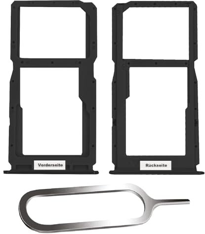 IS-TECK SIM-Kartenhalter Ersatz SIM-Tray Kompatibel mit Huawei P30 Lite/New Edition inklusive SIM-Nadel SIM-Kartensteckplatz (Schwarz)
