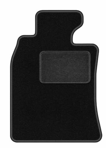Velours-Fahrermatte passend für Mini Cooper R52 2004-2008, Schwarz, LUX | passend für Cabrio; Velours-Teppich (Polypropylen), ca. 6,5 mm; rutschfest, BMW T-Befestigungen