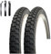 2 x VEE Rubber V024 18 Fahrradreifen Schwarz 47-355 (18 x 1.75) inkl. Reifenheber