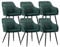 CLIPOP Esszimmerstühle 6er Set Stühle mit Armlehne, Samt Bezug, Esszimmerstuhl Küchenstuhl Polsterstuhl, Stühle für Esszimmer (Samt Grün, 6er Set)