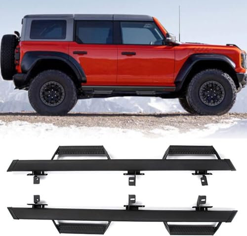 cchhHUAc Auto Seitenschweller Für Ford Bronco 4Door 2021 2022 2023, Schweller Seitenstufen Anticrash Seitentrittleistenpedale Exterieurschutz Zubehör