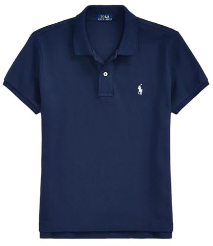 Polo RL Damen Classic Fit Mesh Pony Shirt, French Navy, Mittel