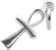 Silverly 925 Silber Kleiner Ankh Kreuz Anhänger für Halskette oder Bettelarmband | Ägyptische Charms aus Sterlingsilber für Ohrringe | Symbolischer Einzigartiger Wicca-Schmuck für Frauen