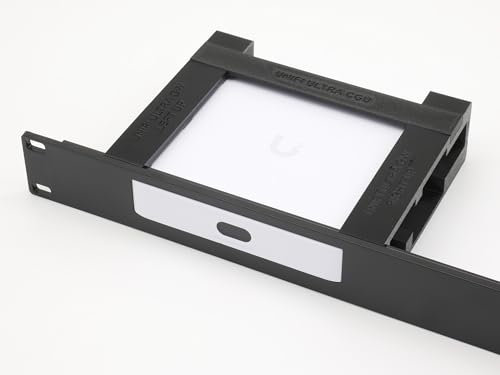 thingsINrack Rack-Halterung für Ubiquiti UXG MAX/UCG Ultra/UCG-MAX Cloud Gateway Max Spritzgegossene Vorderseite und 3D-bedruckte Hinterarme, 48,3 cm (19 Zoll), 1U