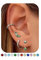 FIOROYAL Ohrringe Silber 925 Damen- 14K Vergoldet Ohrringe Gold Set Stapelbar für Mehrere Ohrlöcher,Hypoallergene Kleine Ohrstecker Creolen Ear Cuff Set für Helix Tragus Piercing Ohr GR