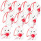 STOBOK 10st Valentinstag Pflegebär Hintergrunddekor Schäume Basteln Ornament Partyzubehör Party-anhänger Schäume Tragen Anhänger Partydekorationen DIY-Ornament Zum Valentinstag Schaum