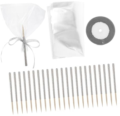 DRESSOOS 24pièces Stick avec à Bonbons Et Ruban Pailleté pour Fêtes Festives Et Célébrations Automne