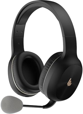 Edifier K750W Wireless Stereo Headset with Detachable Rotating Boom Mic, AI Call Noise Cancellation, 55H Playtime, Fast Charging, Bluetooth 5.4 & Multipoint Connection Over-Ear Microphones - Black