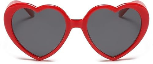 RISFIHEI Herz Sonnenbrille Rote Sonnenbrille Partybrille Herzbrille Taylor Merch Geschenke Adventskalender Mädchen Sonnenbrille Herzform Herz Brille Sonnenbrille Party Herzbrille