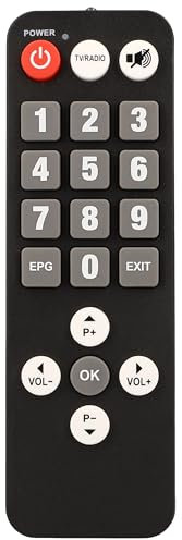 Zehnder Original SENIOREN Fernbedienung für HX 2600 Mini HDTV Sat Receiver - extra mit großen Tasten für Ihren HD Satelliten Receiver, Remote Control, HX2600 HX-2600, Senior Fernbedienung