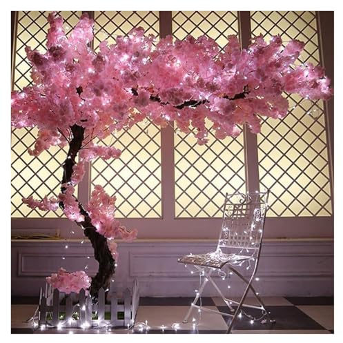 Grande albero di ciliegio rosa chiaro fatto a mano, decorazione for interni ed esterni, matrimonio, casa, hotel, centro commerciale(2x1.5m/6.6x4.9ft)