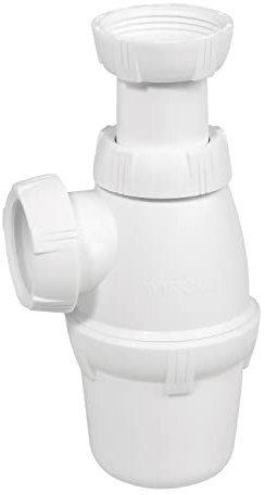 Wirquin 30723136 Siphon de lavabo Ø32 réglable en hauteur, blanc