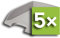 Leitz 52270085 Plus Briefkorb Standard für A4 in Premium-Qualität, Polystyrol (grau / 5er Pack)