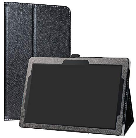 Labanem Lenovo Tab E10 Case, Stand Folio Case Cover for 10.1 Lenovo Tab E10 2018 Tablet - Black