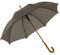 Automatik Regenschirm Holzschirm Stockschirm Portierschirm mit gebogenem Rundhaken Holzgriff in 103 cm Durchmesser von notrash2003 (Grau)