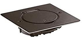 Legrand 089750 Platine de Sol Carrée à Équiper de Mécanisme Mosaic, 1 Poste, Acier Brun