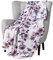 VCNY Dekorative Überwurfdecken: Weicher Plüsch, lebendige Rose, Blumenakzent für Couch oder Bett, Farbe: Blush Pink, Lila, Marineblau, Grau, Weiß