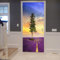 A.Monamour Türtapete Selbstklebend Türfolie Türposter 3D Baum Im Lavendelfeld In Der Provence Frankreich Sonnenuntergang Natur Vinyl Folie Türdeko Tapete Wandbild Türaufkleber Türtattoo 77 x 200 cm