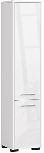 Akord Post Badezimmer-Racking FIN 2 TÜREN Weiss/Weiss Glossy
