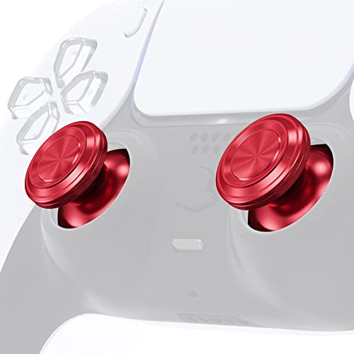 eXtremeRate Roter Metall-Thumbsticks für PS5-Controller, Aluminium-Joystick für PS4-Controller – Controller nicht im Lieferumfang enthalten.