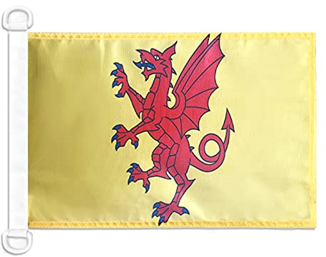 AZ FLAG Somerset New county Boat Flag 45x30 cm Mesh Polyester Plastic Rings | Outdoor and marine use 12x18 in boat flag weather resistant with double stitched seams and reinforced edges
