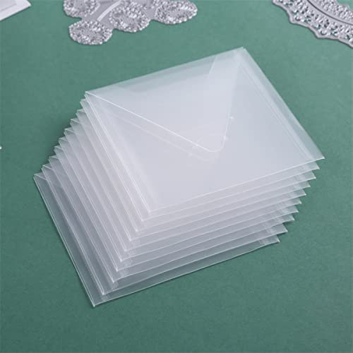 10 Stück 11,9 x 12,9 cm Stempel und Stanzformen, wiederverschließbar, transparent, Kunststoff-Beutel für Stanzformen, Schablonen, Album, Stempel, Basteln, Scrapbooking