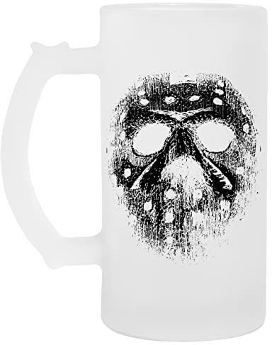 Eishockey Maske Glas Bier Becher Tasse Glass Beer Mug Cup