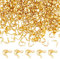 DICOSMETIC 300 Stück Crimp Bead Tipps Edelstahl Quetschperlen Spitzen Goldene Perlenspitzen Clamshell Perlenspitzen für Schmuck Handwerk Machen