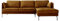 KAWOLA Sofa Vince Ecksofa Sofa Couch wohnlandschaft Sofa samt Velvet Sofa relaxsofa kinosofa megasofa Sofa Racamiere Rechts Cognac