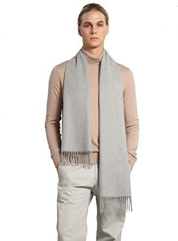 SEECOSY Pashmina-Schal aus 100% reinem Kaschmir – klassischer, einfarbiger, warmer, weicher Schal, Geschenk für Damen und Herren