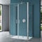 Mai & Mai Cabine de Douche 80x100 pour Un Seul Mur Porte Auto-levante Paroi de Douche Rectangulaire Verre Transparent de 8mm Easy Clean Rav66UK