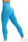 corcoar Sport Leggings Damen High Waist Seamless Hosen Gym Yoga Sport Leggings Booty Lifting Po Push Up Gym Sporthose Blau S
