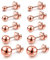 YOXUA 5 Pair Silver Gold Rose gold Ball Earring Set, Stainless Steel Round Ball Earrings For Women's Men's Girls jewellery 3mm-8mm, (5 pieces) (rose gold)